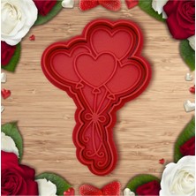 Umikolab Kalpli Balon Kurabiye - Hamur Kalıbı - Sevgililer Günü Valentines