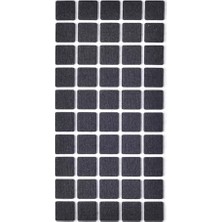 Siyah Keçe Kare Yapışkanlı Sandalye, 2 x 2 Cm, 50 Adet, Koltuk Altı Parke Koruma Keçesi, Masa
