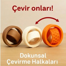 Umikolab 3’lü Dokunsal Jiroskopik Stres Çarkı Halkaları, Fidget Stres Giderici Oyuncak