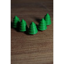 Umikolab Mini Çam Ağaç Dekoru, 10’lu Set, 3 Cm, Yeşil Veya Beyaz Renk