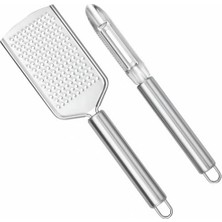 Paslanmaz Çelik Mutfak Rende ve Sebze Soyacağı Seti, Ergonomik Saplı, Çok Amaçlı Dayanıklı Rende ve Soyacak