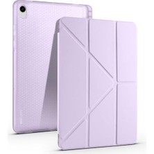 Galaxy ile Uyumlu Tab S11 Kılıf, Tri Folding, Kalem Bölmeli, Standlı Lila
