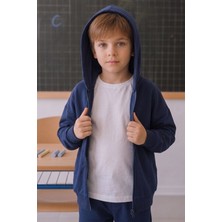 Zeyland Kız Erkek Çocuk Fermuarlı Kapüşonlu Sweatshirt