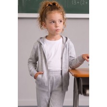 Zeyland Kız Erkek Çocuk Fermuarlı Kapüşonlu Sweatshirt