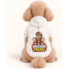 Patilemece Ekru Baskılı 3 Iplik Kedi Köpek Sweatshirt