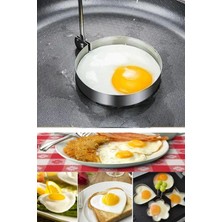Store Metalik Daire Şeklinde Metal Omlet Yumurta ve Krep Kalıbı, Dayanıklı Mutfak Aksesuarı
