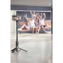 Store Selfie Çubuğu Tripod Kumandalı Telefon Tutucu Siyah