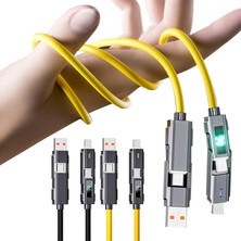 Store 4 In 1 LED Ekranlı 65W-27W Pd USB Ios Type C Super Turbo Fast Aaa+ Kalite Şarj ve Data Kablosu