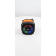 Store Bluetooth Hoparlör, Rgb LED Işıklı, Telefon Standlı, USB Flash Bellek ve Aux Destekli, Taşınabilir Speaker A Kalite 4 Ayrı Renk Seçenekli Şarjlı Bluetooth Speaker (Siyah)