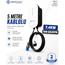 Wallbox Elektrikli Araç Şarj Istasyonu, 7.4 Kw, Beyaz