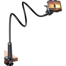 Store Flexible Esnek Yatak Masa Telefon Tutucu Siyah 90 cm