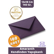 İstisna 100 Adet Amaranth Mor Zarf Pantone Yılın Renkleri 140 Gr. 13X18 cm Kendinden Yapışkanlı Zarf Hediye Doğum Günü Dilekleri Düğün Para Davetiye Mektup Kartpostal Zarfı
