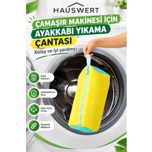 Hauswert Çamaşır Makinesi Için Ayakkabı Yıkama Filesi - Fermuarlı, Peluş Dokulu Ayakkabı Koruma Çantası
