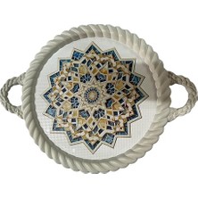 Dekoratif Plastik Tepsi Bukleli Çerçeve 35 x 35 Desenli