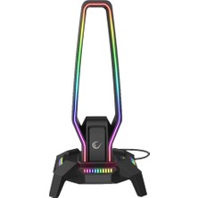 Store RM-H27 Igrıs Type-C Rgb Siyah Kulaklık Standı RM-H27 Igrıs Sıyah