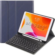 Samsung Galaxy Tab S10 Fe+ Plus 13.1inç ile Uyumlu Kablosuz Klavyeli Kılıf Mobax Türkçe X620 X626 Lacivert
