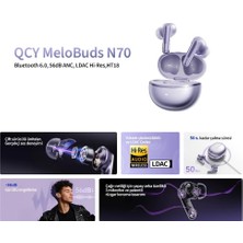 Store Melobuds N70, Bluetooth 5.2, Kulak Içi Kulaklık, Siyah, Hi-Res Audio, Ldac, 50DB Hibrit Anc, 50 Saat Pil Ömrü, Kablosuz Şarj