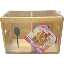 Store 2 Bölmeli Ahşap Kaşıklık