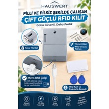 Hauswert Rfıd Kartlı Görünmez Dolap Kilidi - Mobilya ve Ofis Için Gizli Güvenlik Kilit