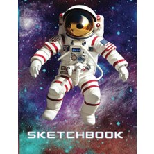 Independently Published Sketchbook: Awesome Astronaut In Space Cover, Writing And Sketching. Paperback, 102 Pages, 8.5" x 11", Excellent For Drawing, Doodling