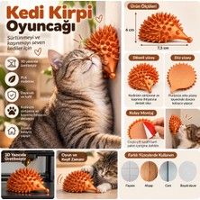 Lotus Creative Kedi Kirpi Kaşınma ve Sürtünme Oyuncağı – Duvara Yapışan 3D Baskı Pla Kedi Kaşınma Aparatı – Terracotta