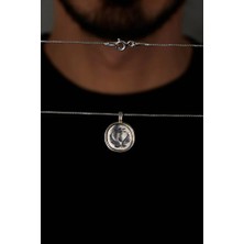 Ricco Jewellery 925 Ayar Gümüş Oksitli Petroglif Küp Kolye