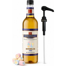 Simonelli Marshmallow Aromalı Kahve ve Kokteyl Şurubu 700 ml (Pompa Hediyeli)
