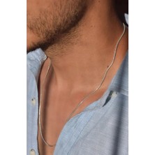Ricco Jewellery 925 Ayar Gümüş 1.8 mm Old Money Yılan Zincir