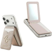 Ayna; Guess Pu 4g Manyetik Kart Tutucu Stand/fonksiyonu Dahil, Gül Şekeri, 11,9 cm