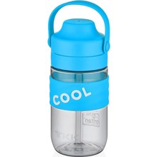 Store Tkk 550ML Cool Silikon Gövde Yumuşak Pipetli Çocuk Matarası (Açık Mavi)