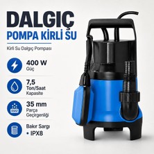 Store Dalgıç Pompa Kirli Su 400W Su Tahliye Pompası 7.5 Ton/saat Şamandıralı Otomatik Bahçe Bodrum Boşalt