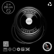 Store Metal Heritage Serisi - Çok Amaçlı Tencere, Yuvarlak, 28 Cm, Siyah