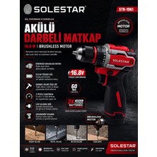 Solestar Akülü Darbeli Matkap Kırmızı/siyah