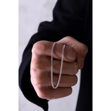 Ricco Jewellery 925 Ayar Gümüş Old Money 2 mm Gurmet Zincir