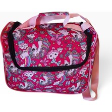 Store Unicorn Desenli Termos Beslenme Çantası, Pembe, Okul Için