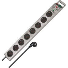 Super-Solid Surge Protection 13.500 A 8'li Priz Gümüş