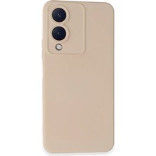 Store Vivo Y17S Kılıf Nano Içi Kadife Silikon - Pudra