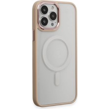 Store Apple iPhone 15 Pro Kılıf Room Magneticsafe Silikon - Pudra