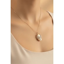 Ricco Jewellery 14 K Gold Kaplama 925 Ayar Gümüş Anka Kuşu Kapaklı Fotoğraflık Kolye