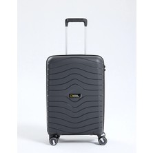 National Geographic Siyah Çekçekli Sert Valiz NG5242 55 cm Kabin