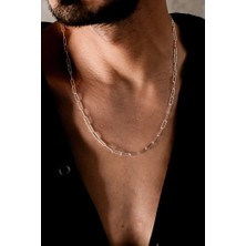 Ricco Jewellery 925 Ayar Gümüş Old Money Kalemli Ataç Zincir