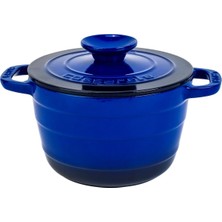 Store Döküm Yuvarlak Tencere Döküm Demir Kapak Experience Serisi ÇAP(Ø)23CM Mavi