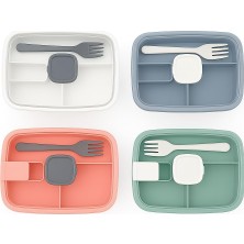 Store Vakumlu Lunchbox Yemek Kabı – Sızdırmaz, Taşınabilir ve Sağlıklı Saklama Kutusu | Çatal Kaşık Bölmeli | Gıda Dostu (Gri)