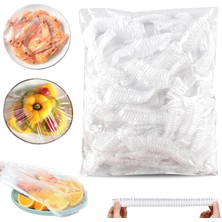 Store 200 Adet Elastik Kapak, Tekrar Kullanılabilir Elastik Kapak, Plastik Saklama Torbası, Tekrar Kullanılabilir Saklama Folyosu, Tek Kullanımlık Saklama Torbası, Artıklar, Meyveler, Toz Koruması Için