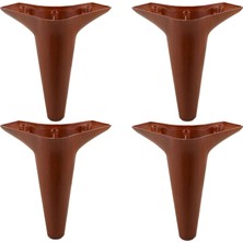 Store Aspen Lüks Mobilya Kanepe Sehpa Tv Ünitesi Koltuk Ayağı 15 cm Kahverengi Ahşap Desenli Baza Ayak (4 Adet)