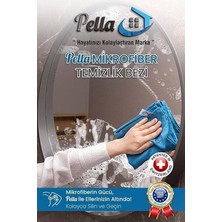 Store Pella- Orijinal Pella- Mikrofiber Temizlik Bezi 2x(3'lü Paket) Toplam 6 Adet(Mavi,gri,füme)