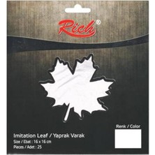 store  yaprak varak 16x16cm 25 adet gümüş