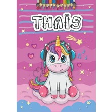 A4 21 x 29.7 cm 4 8 25 Anniversaire Fille Ans Motifs Avec Le Pr Nom Grand Format Tha S Livre De Coloriage Personnalis Pour Licorne Cadeau D