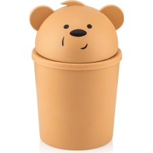 Store Mini Çöp Kutusu Masaüstü Çöp Kovası (Kahverengi)