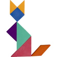Tangram Figürlü Silgi Seti 7 Parça Yaratıcı Zeka Geliştirici Yapboz
